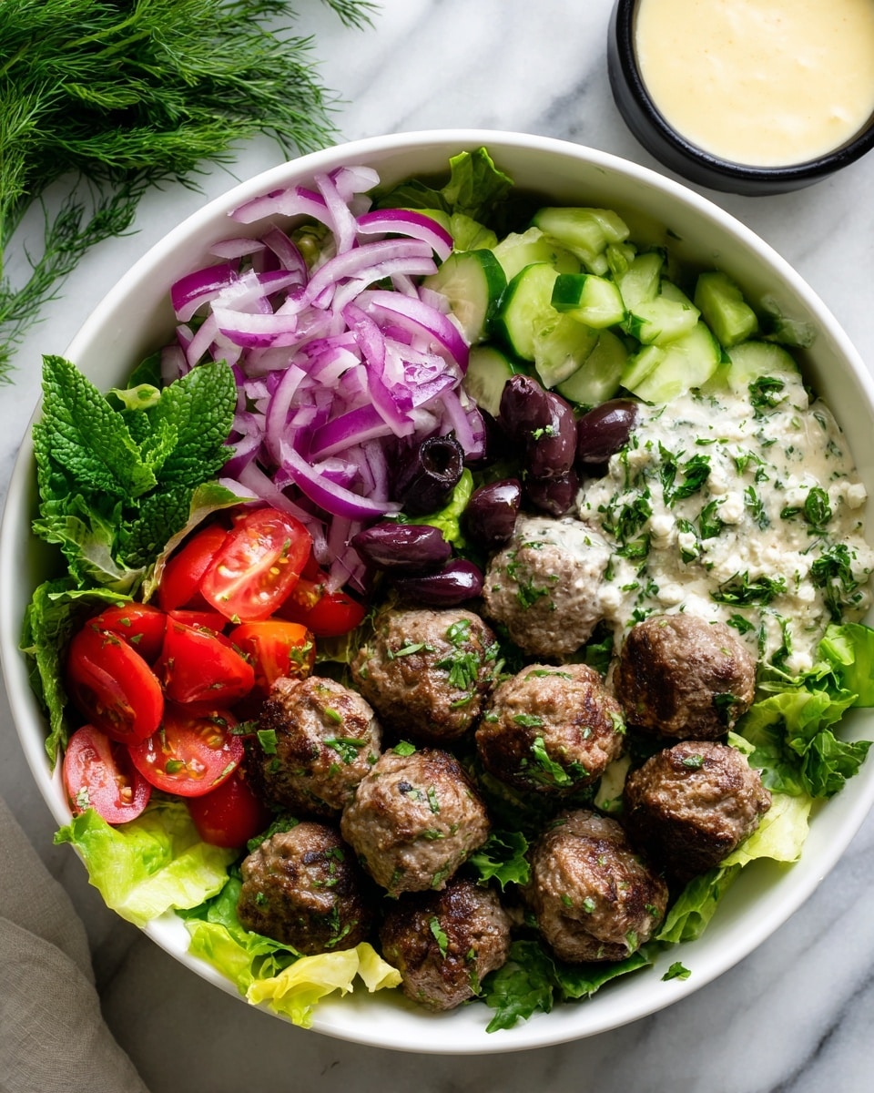Greek Chicken Meatballs with Homemade Tzatziki Recipe - Recipe Image