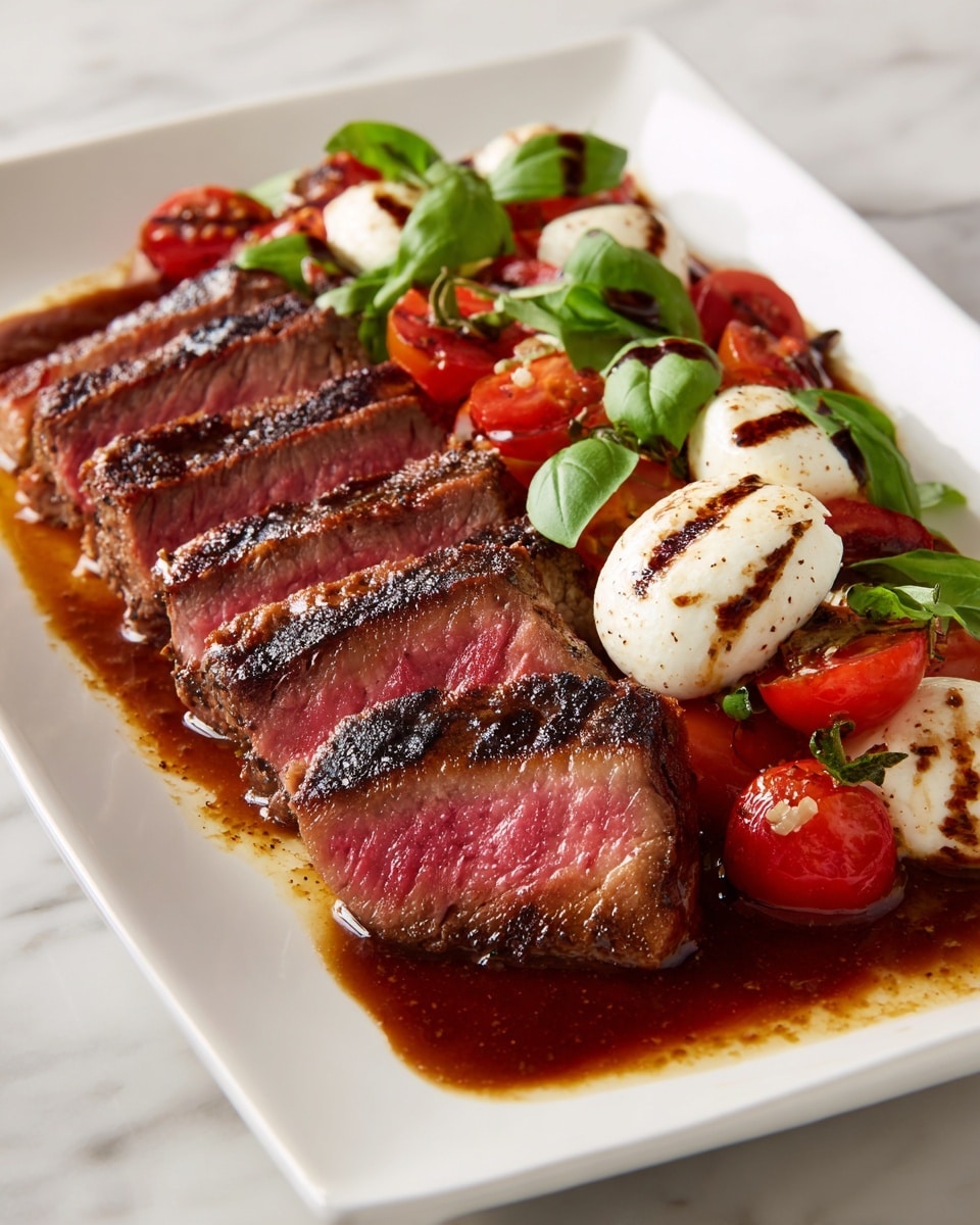 Balsamic Caprese Grilled Flank Steak Recipe - Recipe Image