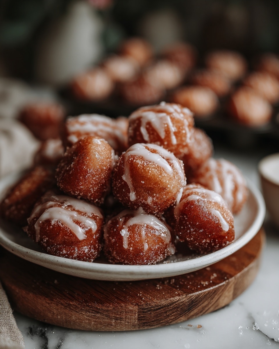 Baked Pumpkin Fritter Bites with Glaze Recipe - Recipe Image