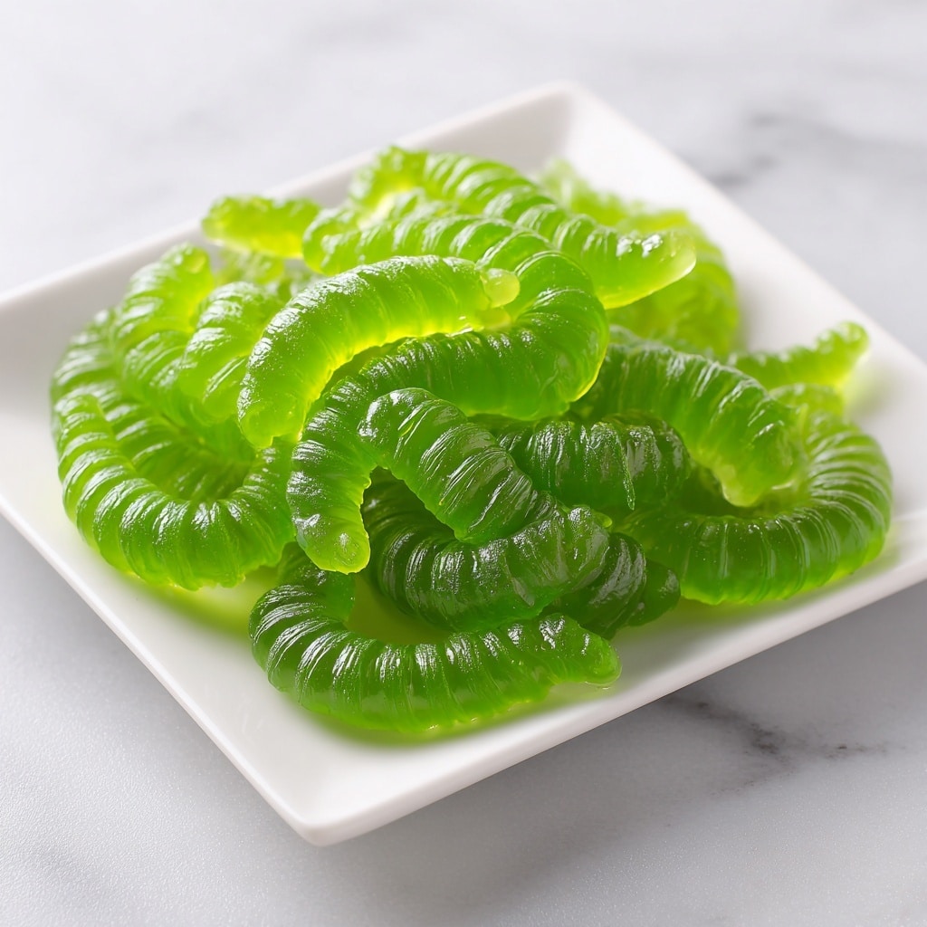 Homemade Dill Pickle Gummy Worms Recipe - Recipe Image