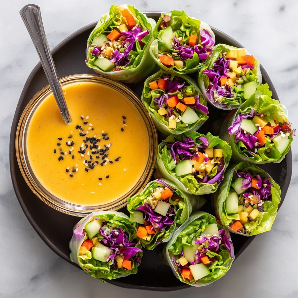 Veggie Rolls with Peanut Dipping Sauce Recipe - Recipe Image