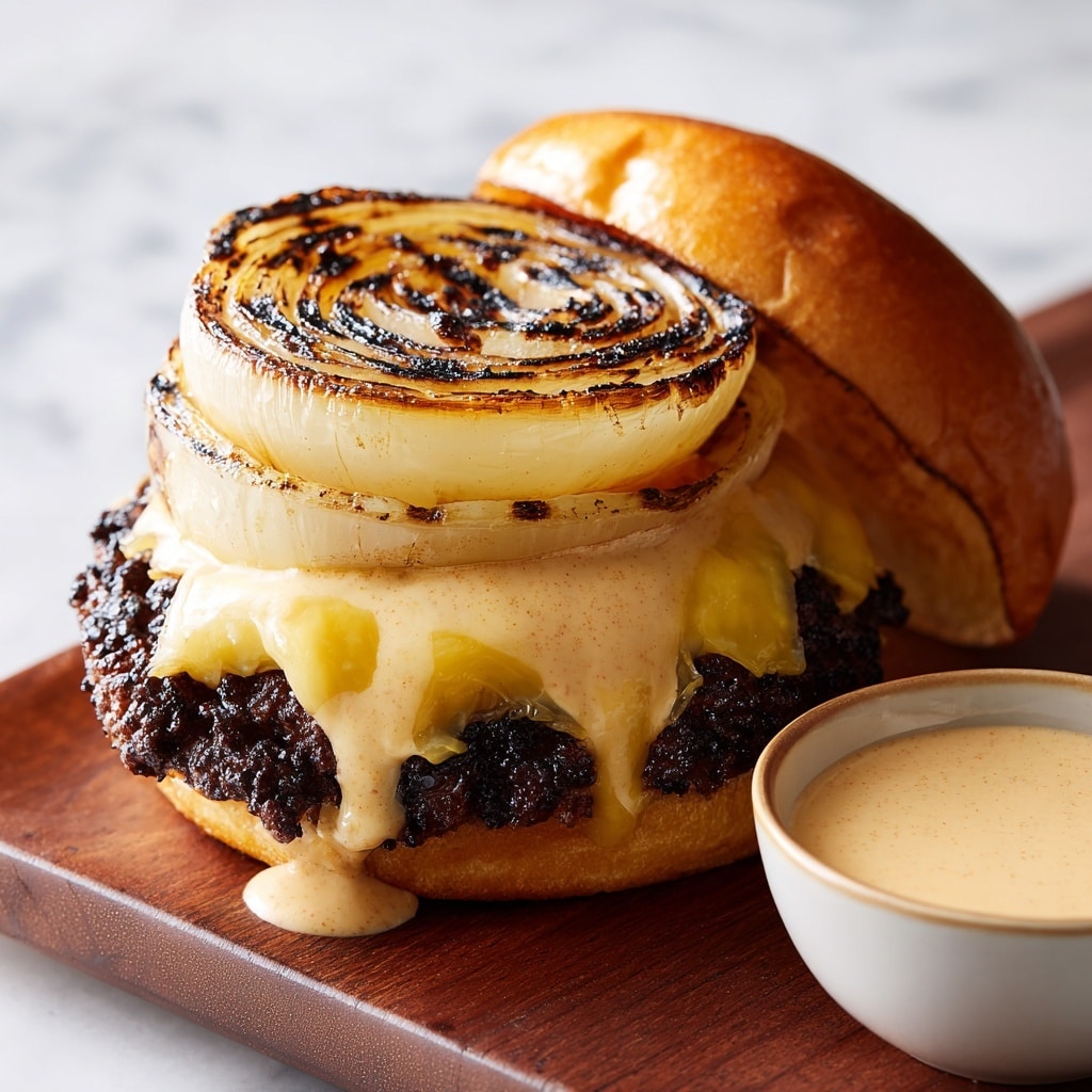 Onion Wrapped Flying Dutchman Burger Recipe - Recipe Image