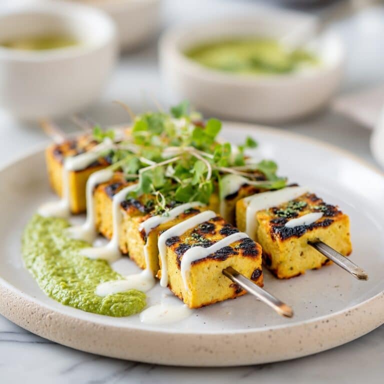 Lemon Coriander Tofu Skewers Recipe