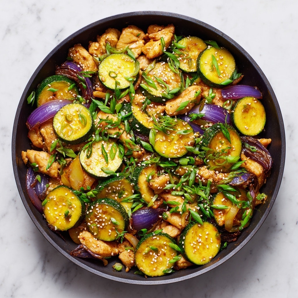 Zucchini Stir Fry with Chicken and Ginger Recipe