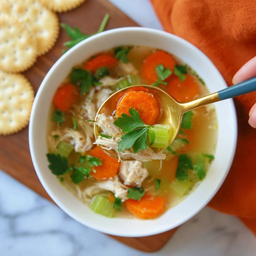 Classic Chicken Soup with Noodles and Fresh Parsley Recipe