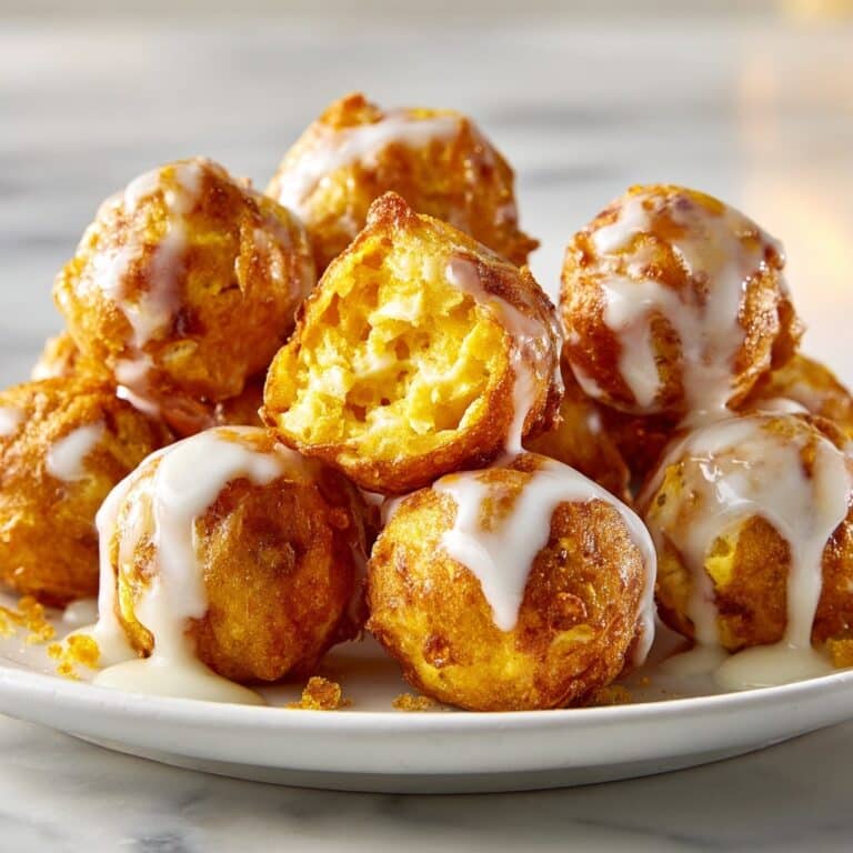 Soft Cinnamon Apple Fritters with Vanilla Glaze Recipe