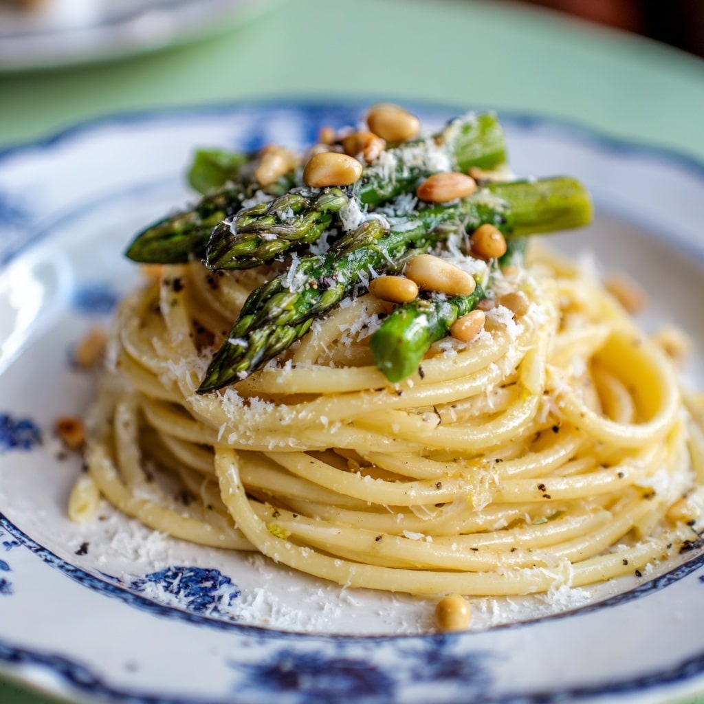 Spaghetti Squash with Asparagus, Ricotta, Lemon, and Thyme Recipe - Recipe Image