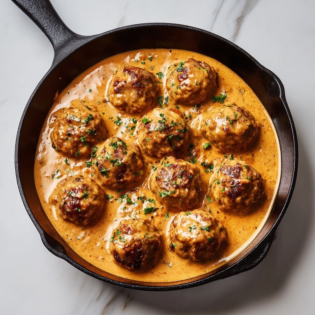 Creamy Mushroom Chicken Meatballs Recipe