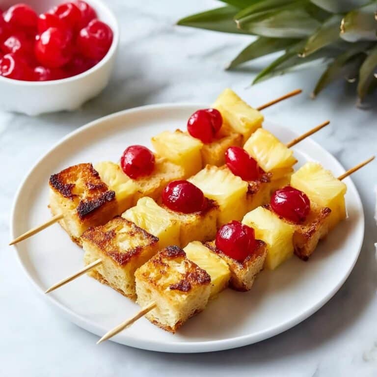 Pineapple Upside Down Cake Kabobs Recipe