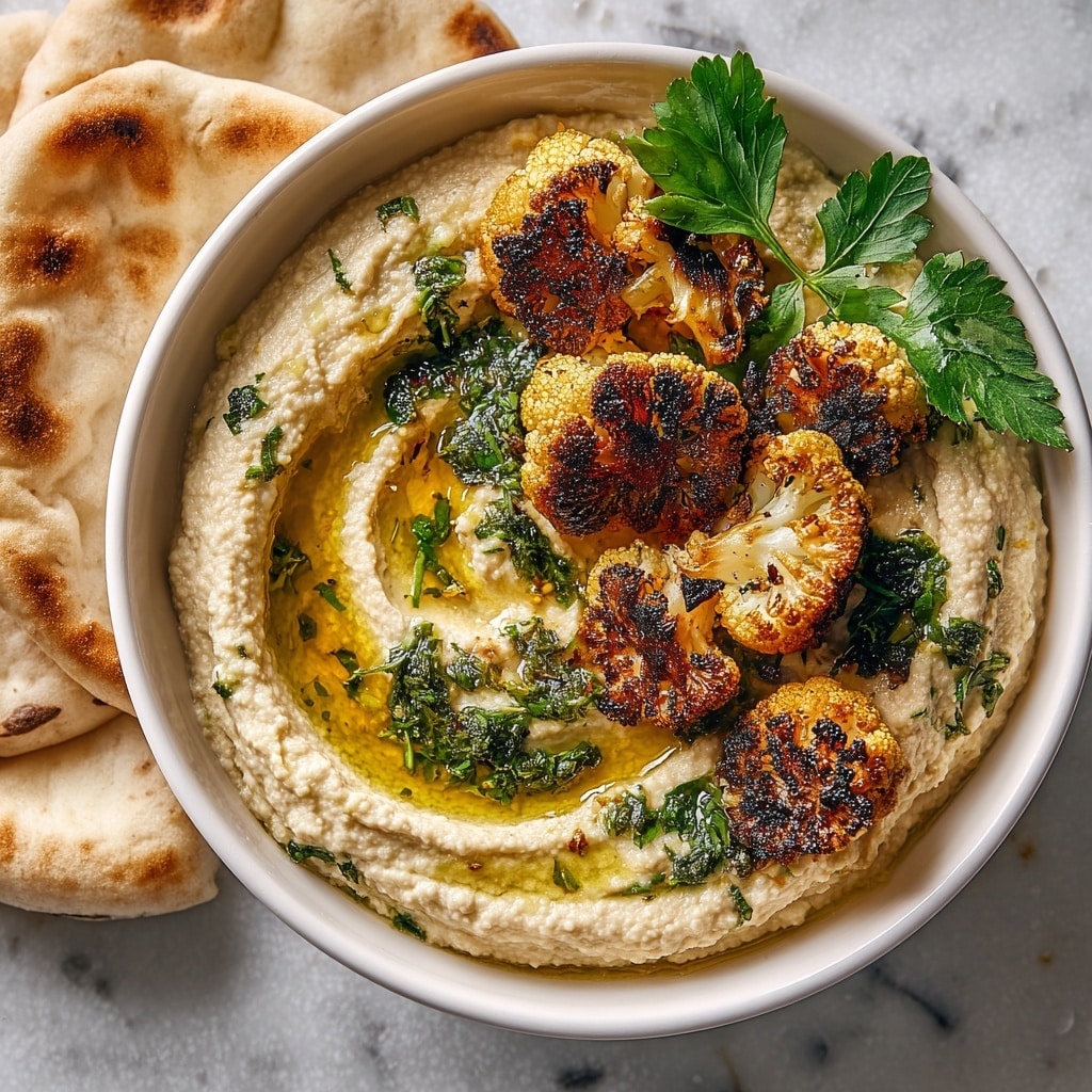 Crispy Roasted Cauliflower Hummus Recipe