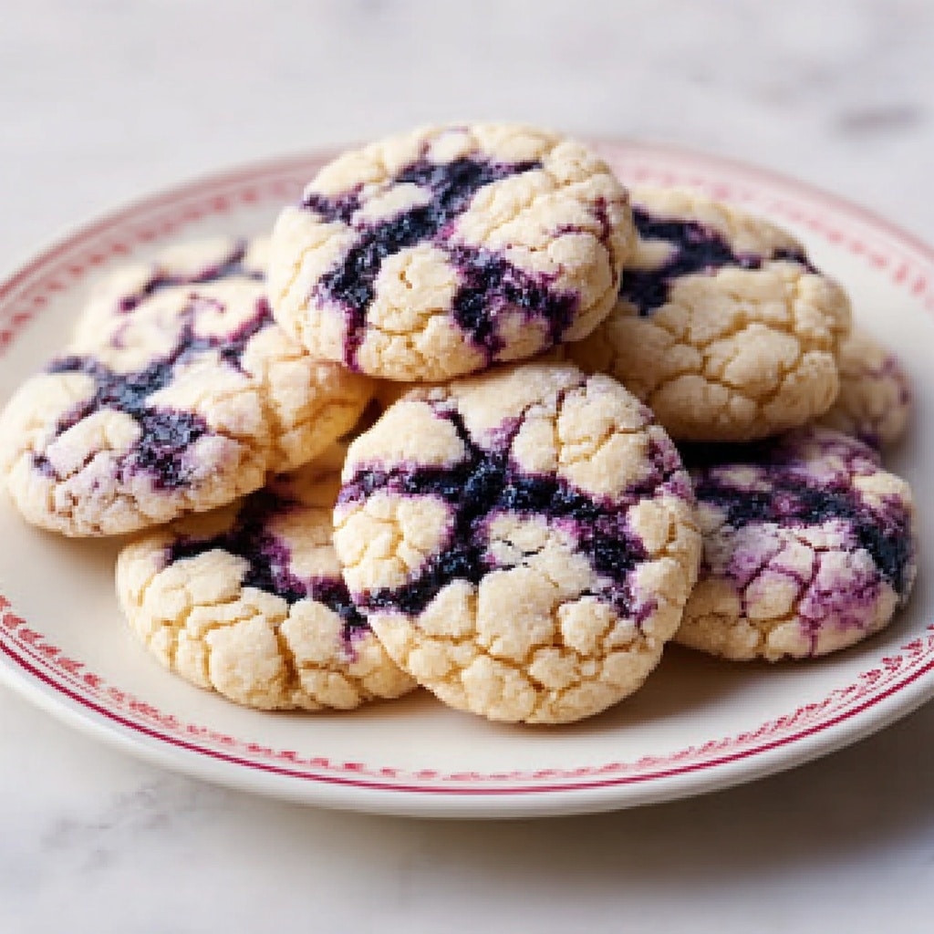 Blueberry Crinkle Cookies Recipe