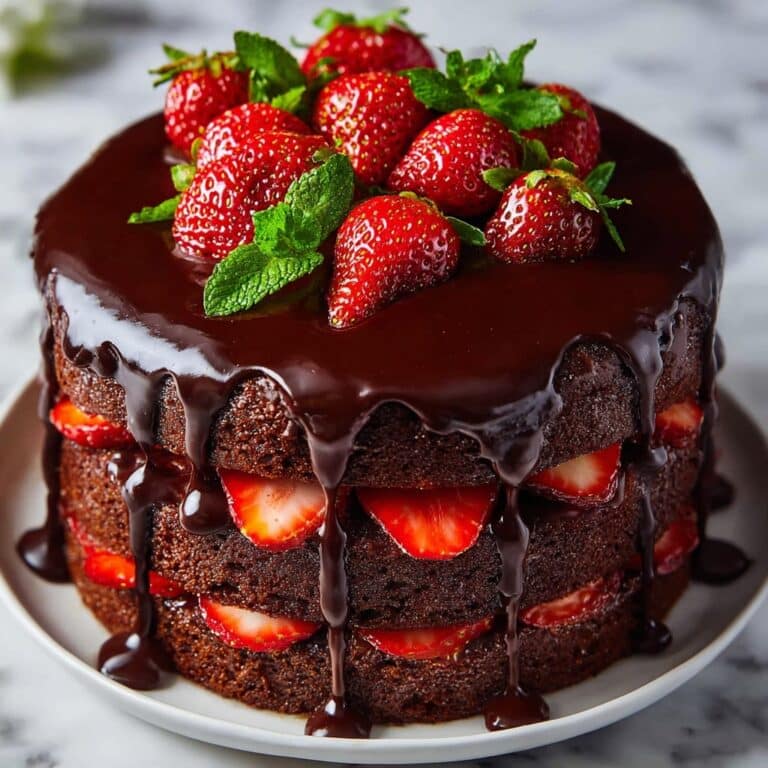 Chocolate Cake with Strawberry Filling Recipe