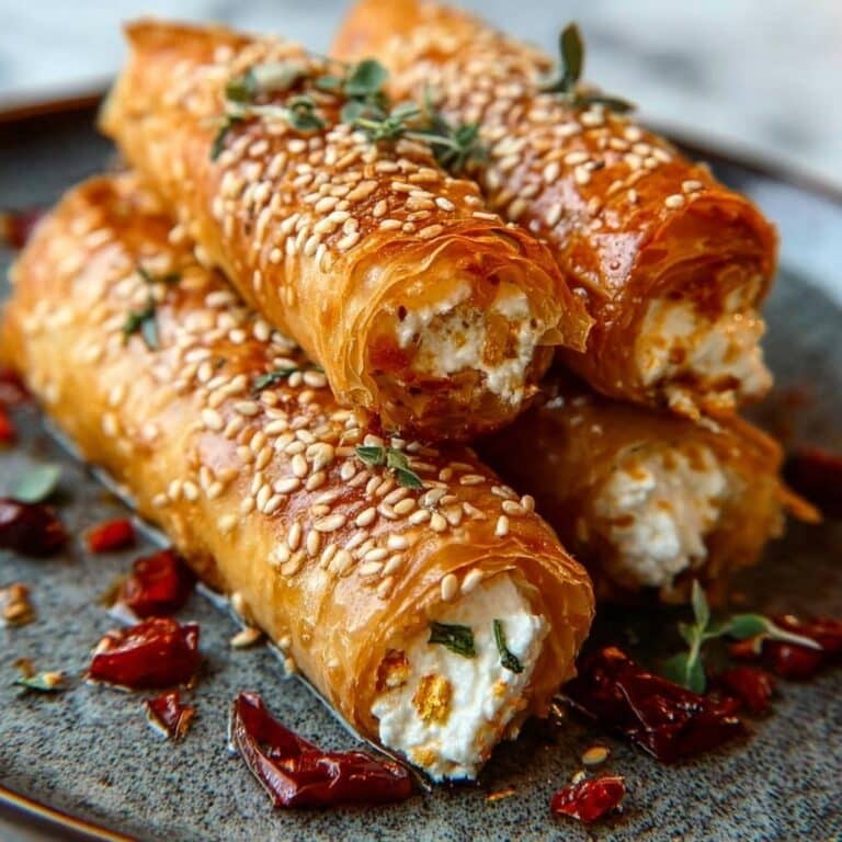 Oven-Fried Feta Rolls with Chili Honey Recipe