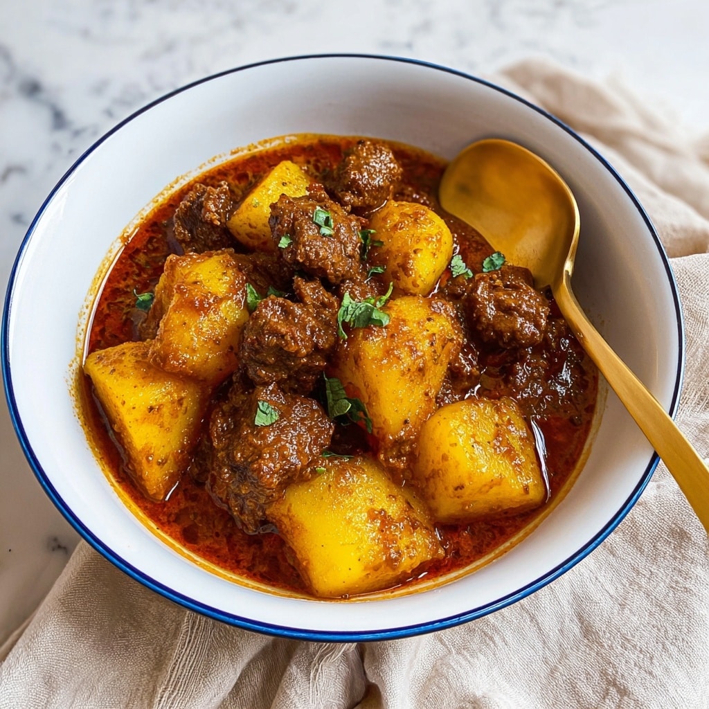 Carne con Papas: Hearty Mexican Beef Stew with Potatoes and Tomato Sauce Recipe