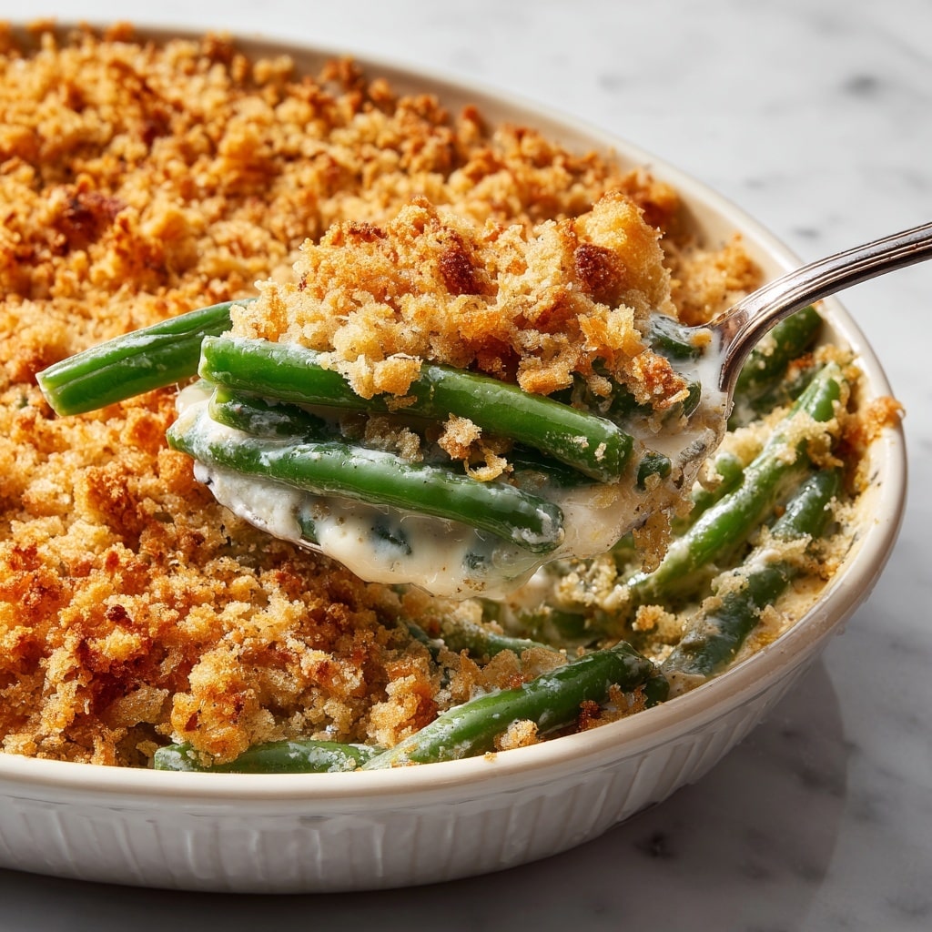 Green Bean Casserole with Mushroom and Parmesan Crust Recipe