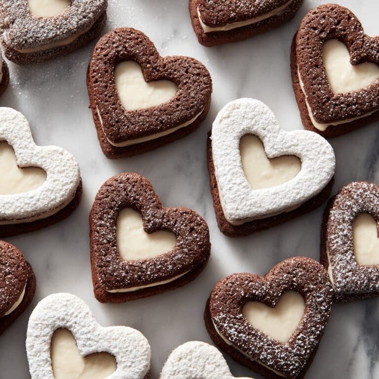 Linzer Heart Cookies with Chocolate Filling Recipe