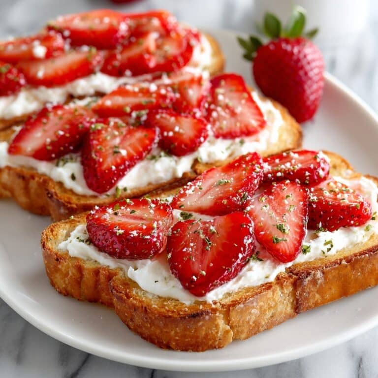 Roasted Strawberry Whipped Ricotta Toast Recipe