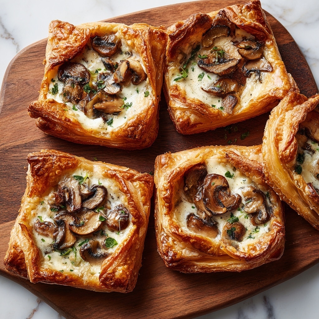 Mushroom and Goat Cheese Tarts with Shallots Recipe