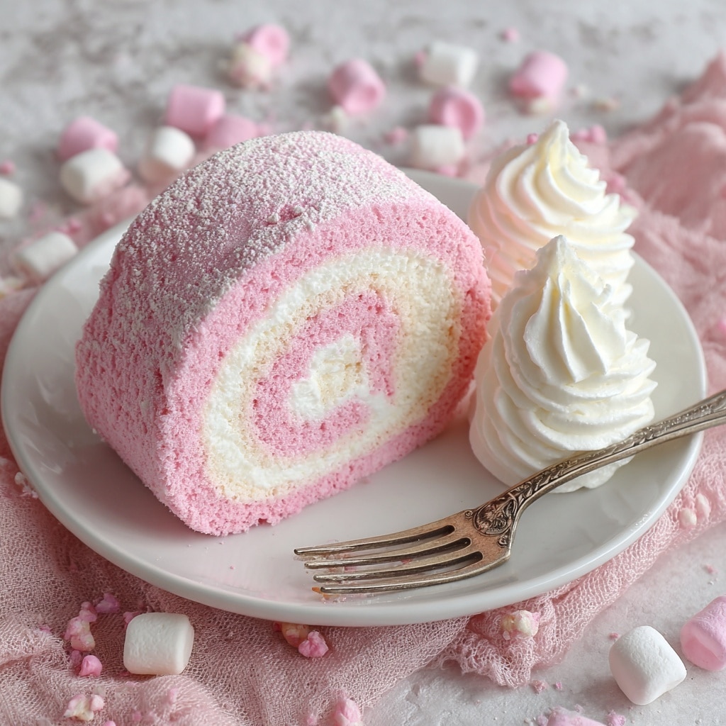 Japanese Cotton Candy Swiss Cake Roll Recipe - Recipe Image