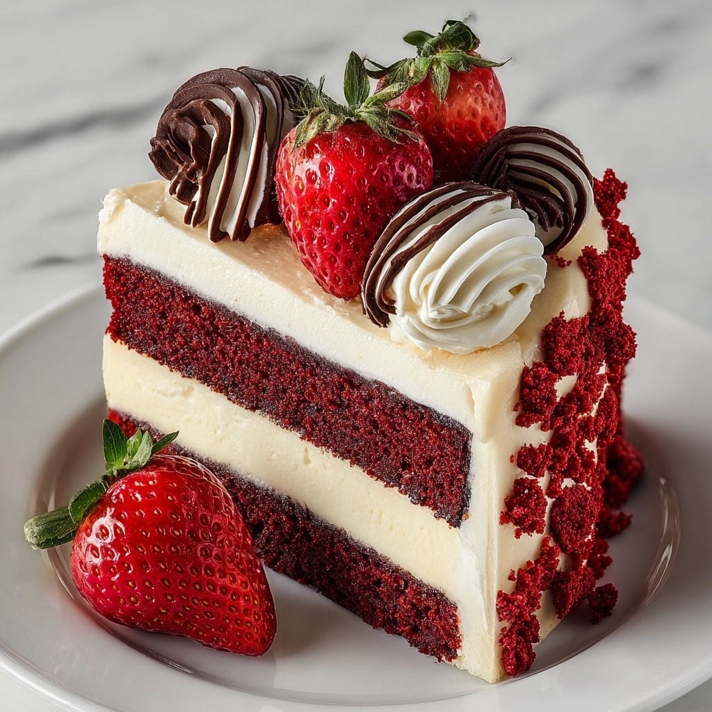 Red Velvet Strawberry Cheesecake Recipe