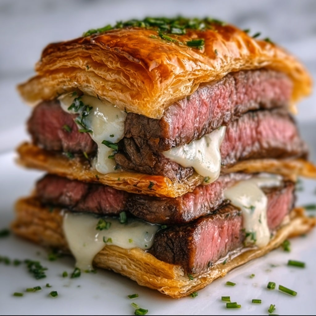 Garlic Butter Steak and Brie Croissant Melt Recipe