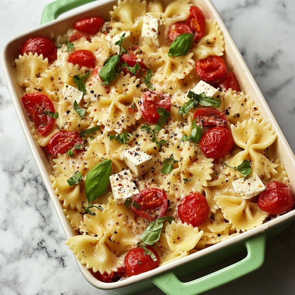 Baked Feta Pasta Recipe with Cherry Tomatoes Recipe