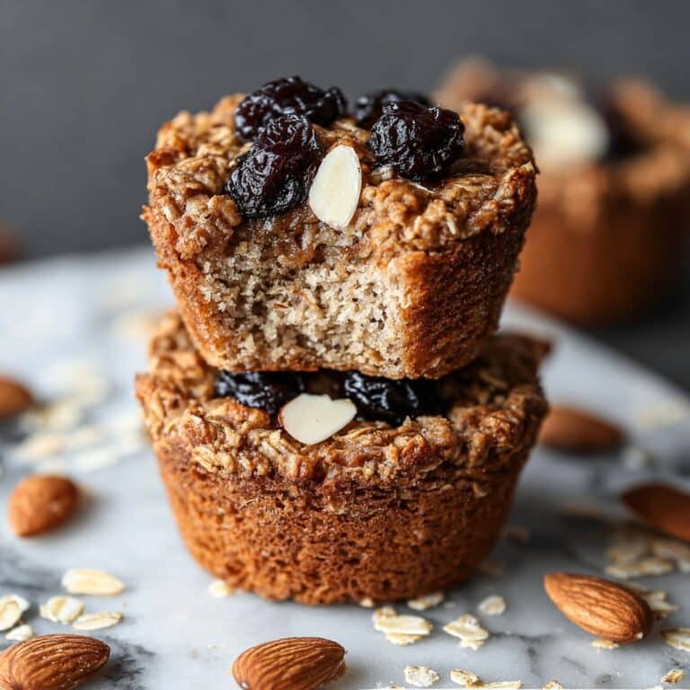 Cherry Almond Baked Oatmeal Cups Recipe