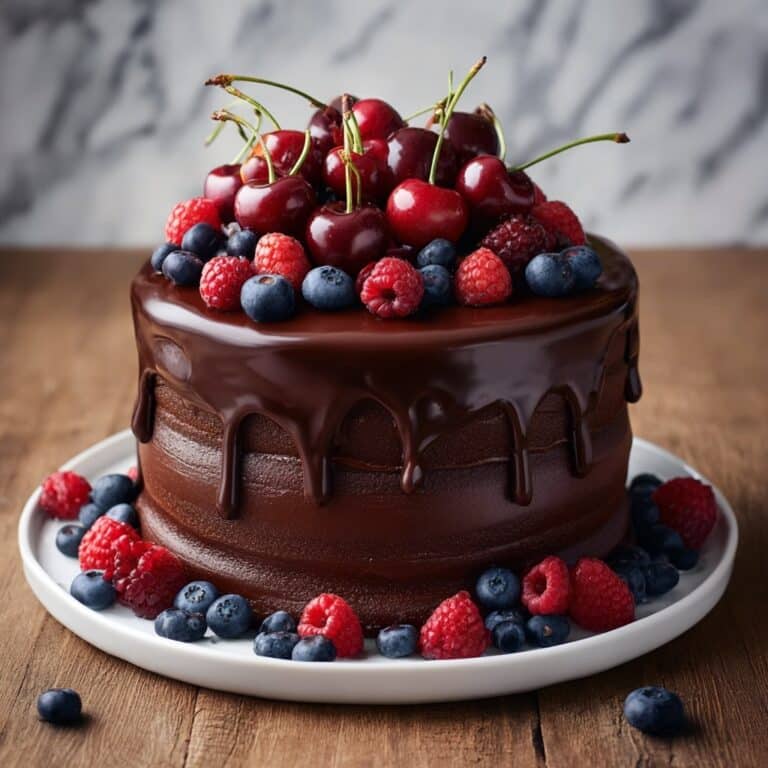 Decadent Chocolate Cake with Rich Ganache Recipe