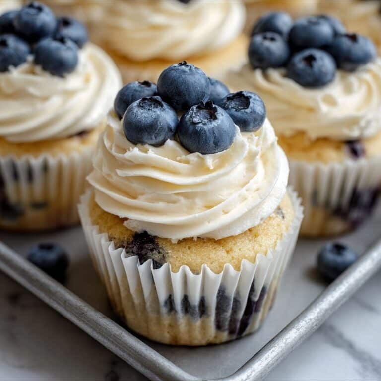 White Chocolate Blueberry Cupcakes Recipe