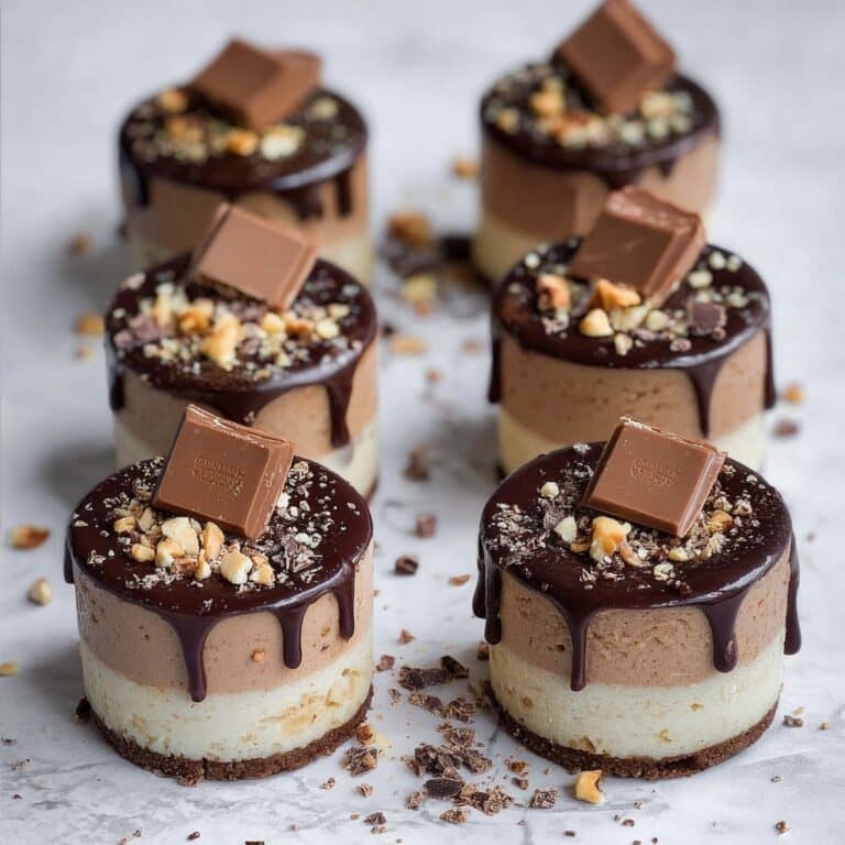 Mini Chocolate Layered Cheesecakes Recipe
