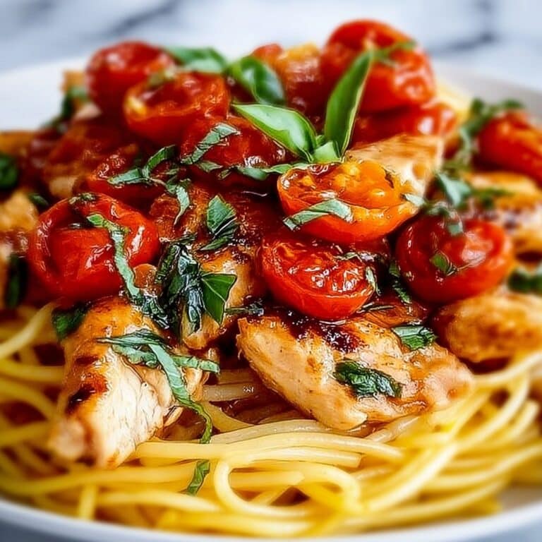 Healthy Bruschetta Chicken Pasta Recipe