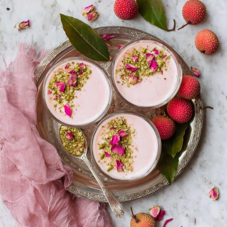 Litchi Rose Panna Cotta Recipe