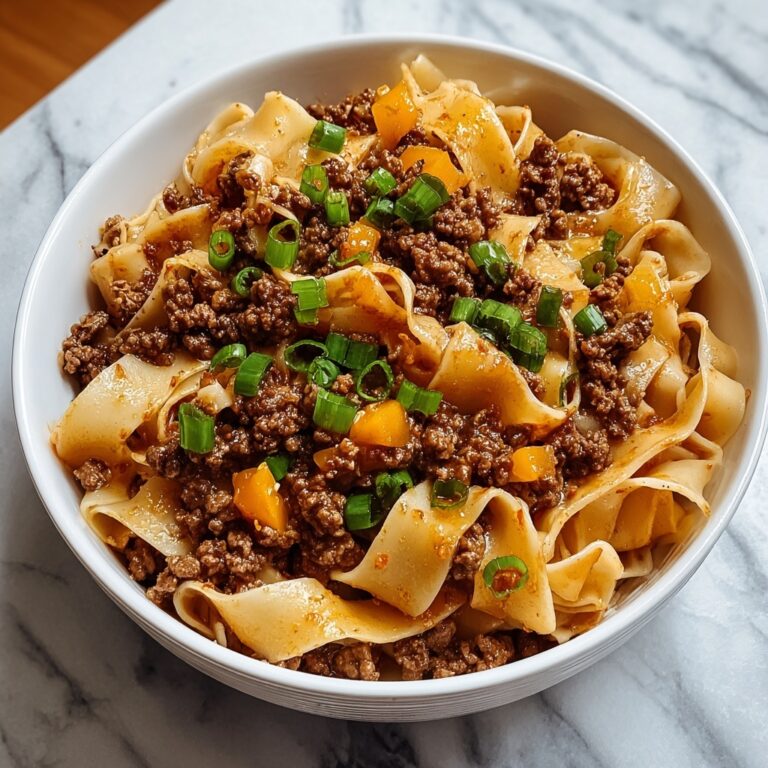 Mongolian Ground Beef Noodles Recipe