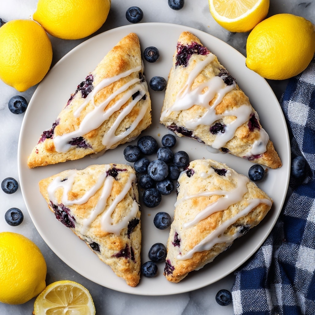 Blueberry Scones with Lemon Glaze Recipe