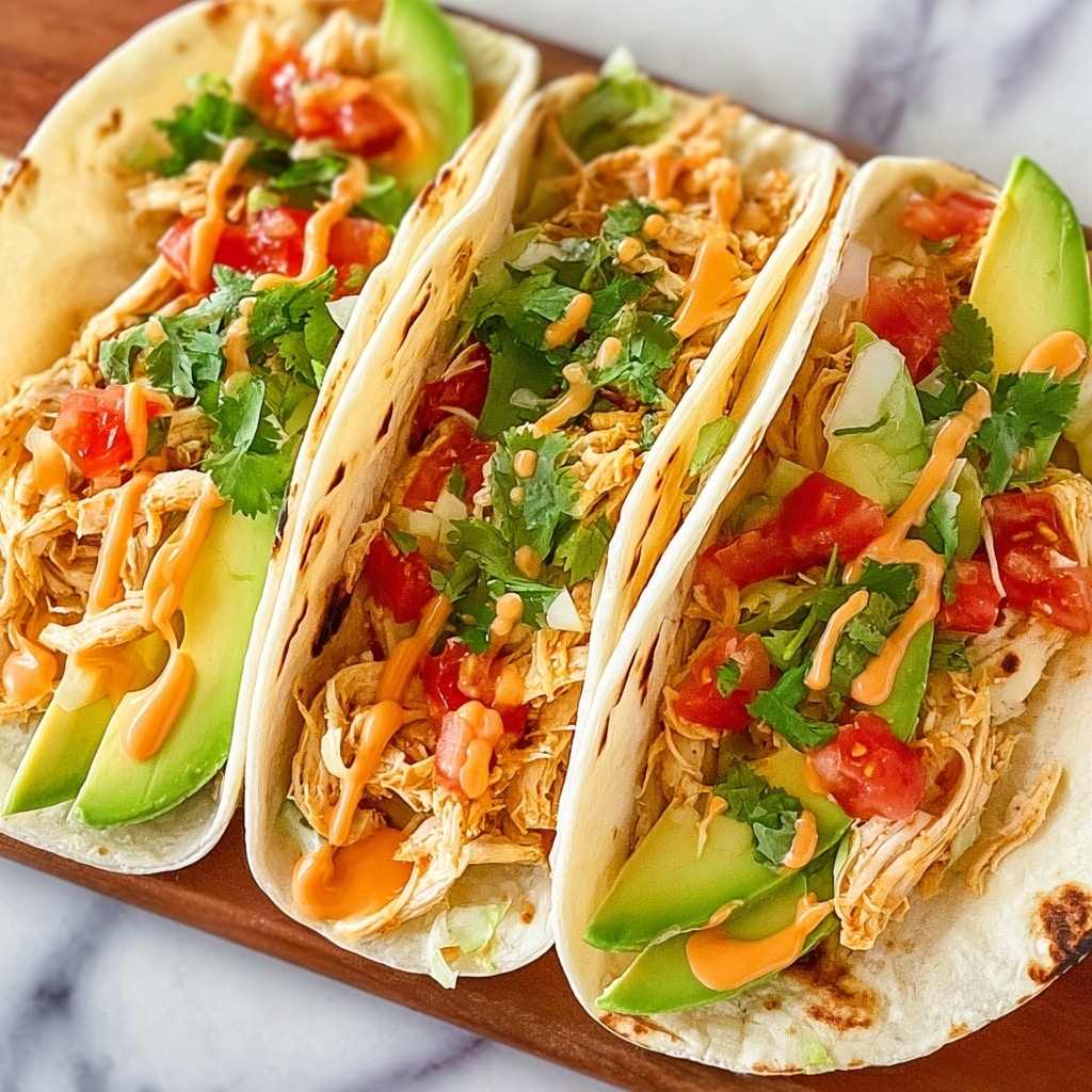 Slow Cooker Queso Chicken Tacos Recipe - Recipe Image