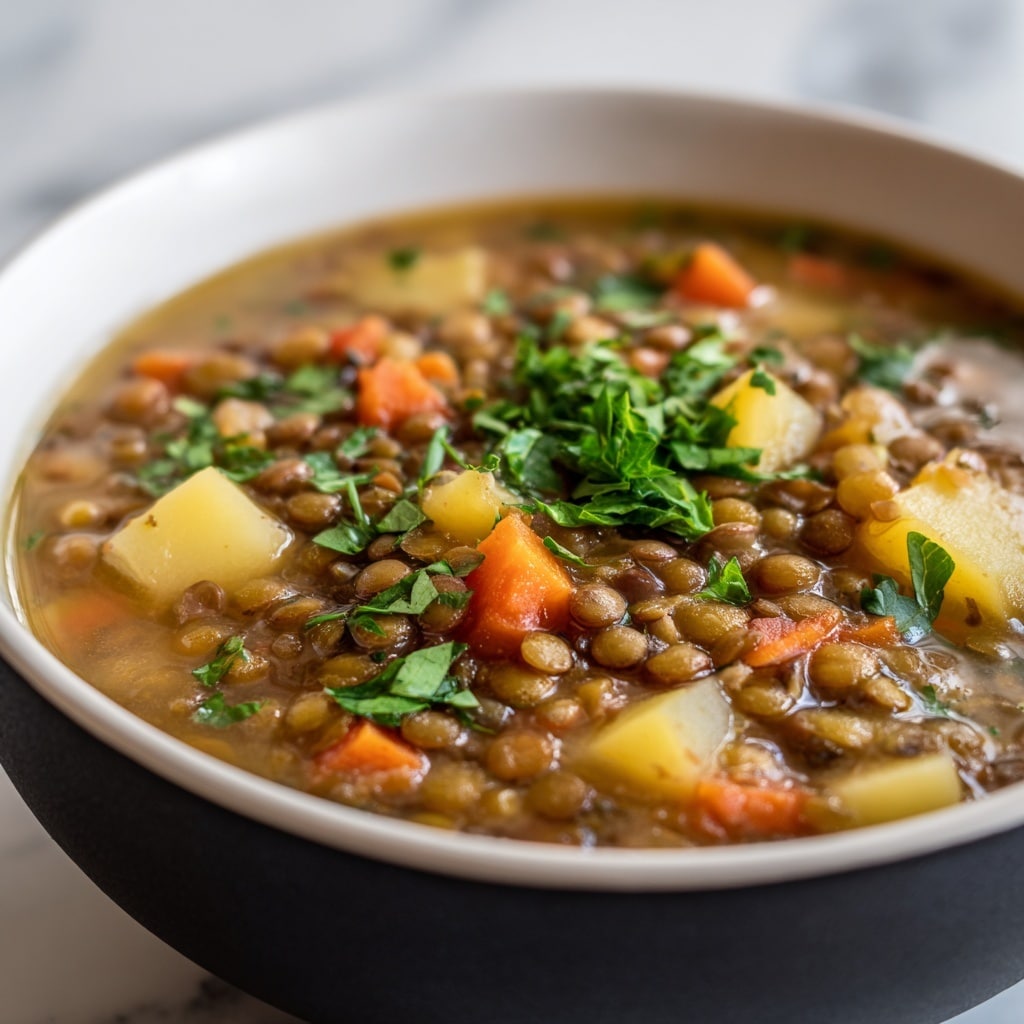 Carrot and Lentil Soup with Smoked Ham Hocks Recipe - Recipe Image