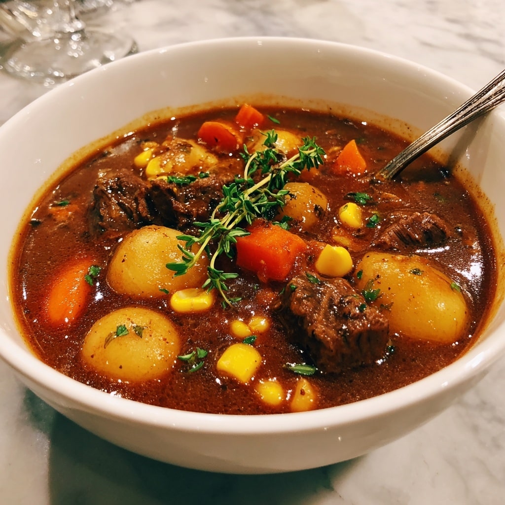Melt-In-Your-Mouth Beef Stew with Vegetable Ragout Recipe - Recipe Image