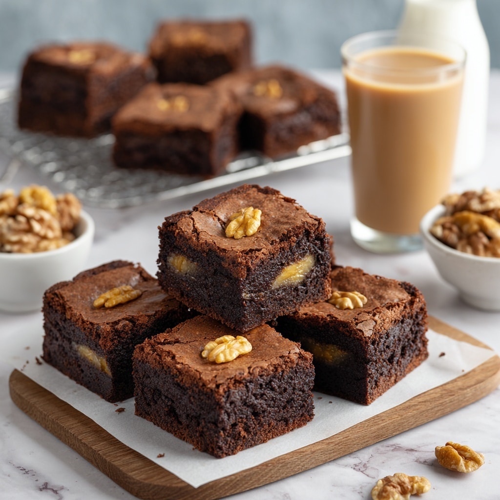 Chocolate Fudge Brownies with Walnuts Recipe - Recipe Image
