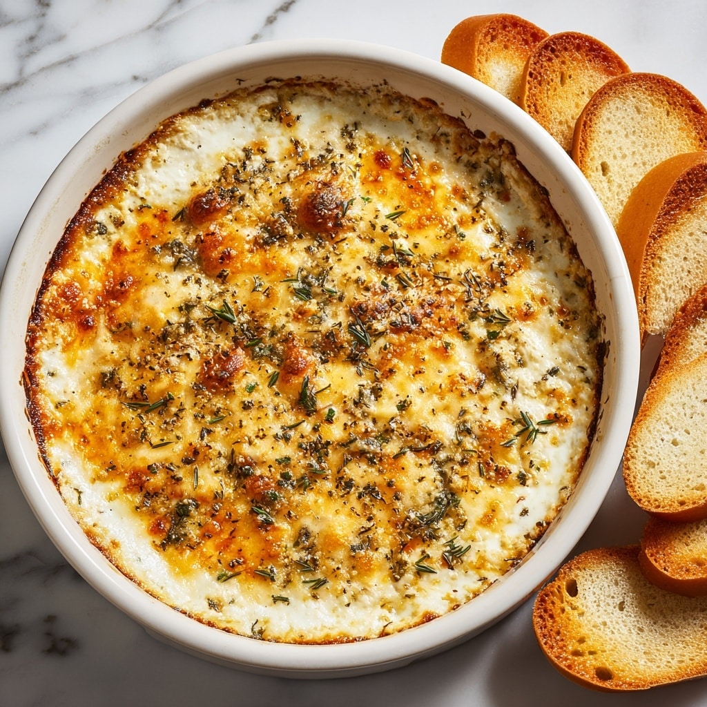 Baked Garlic Bread Dip Recipe - Recipe Image