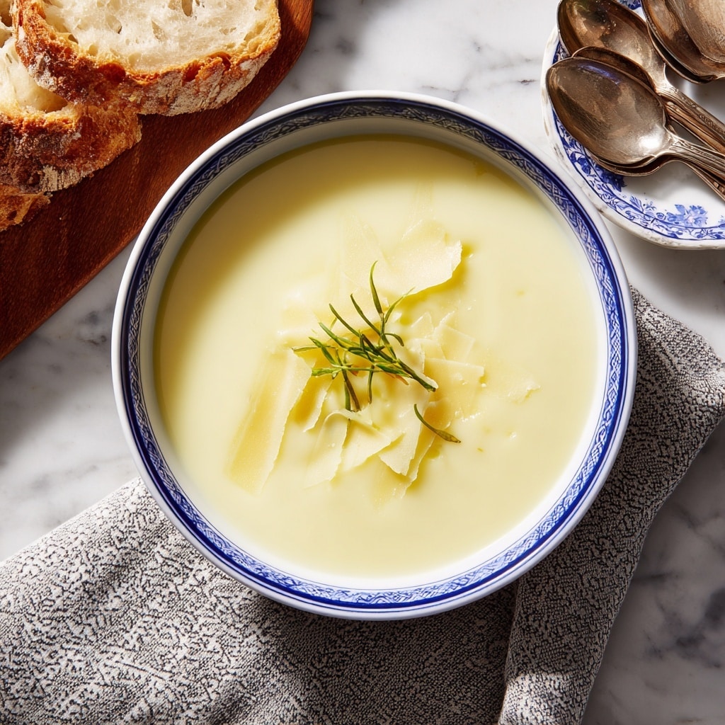 Creamy Roasted Garlic Soup Recipe - Recipe Image