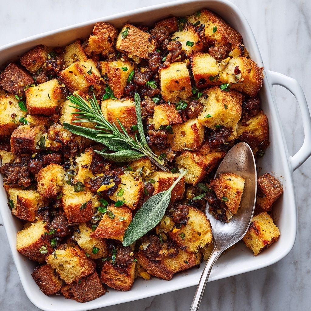 Vegan Sausage Stuffing with Sage Recipe - Recipe Image
