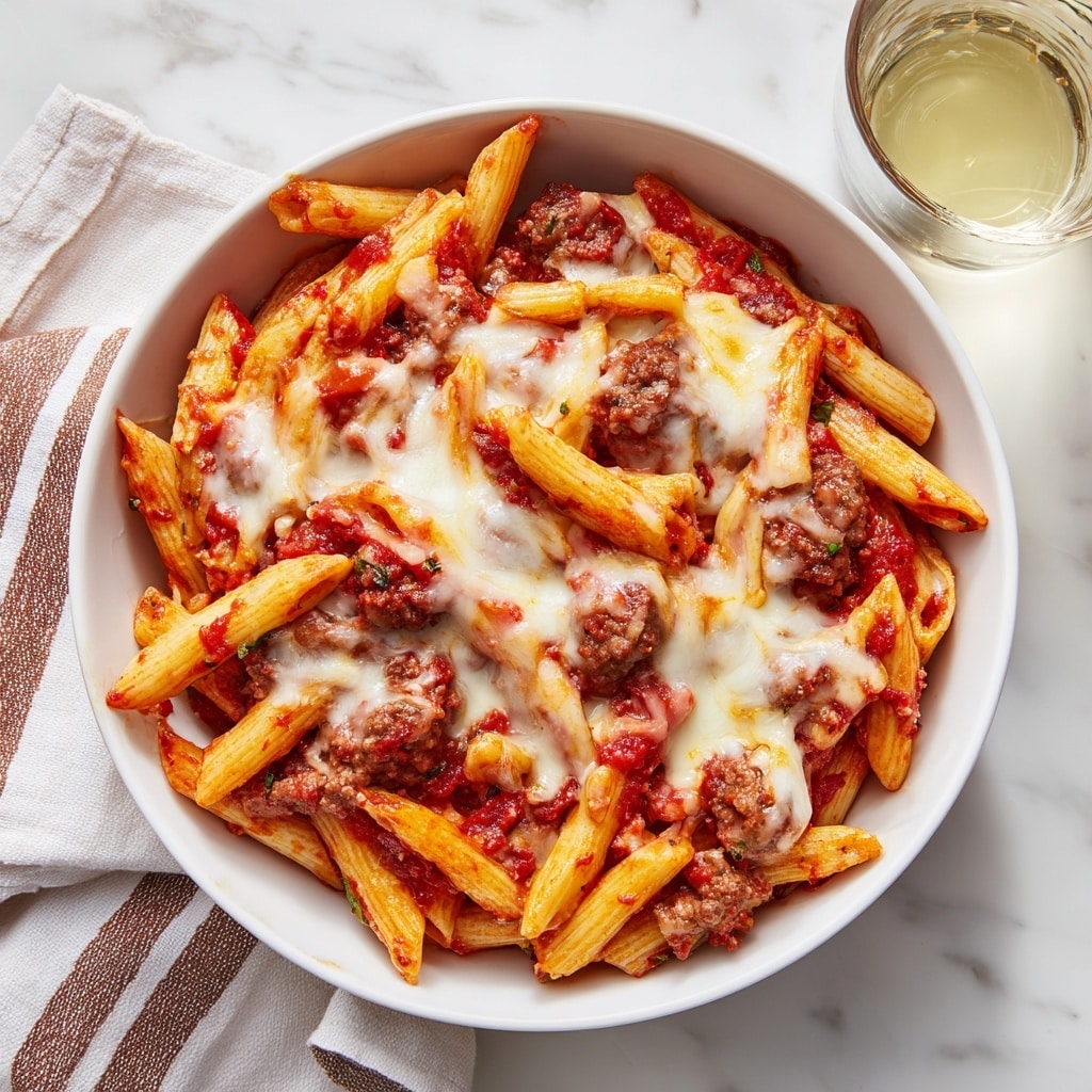 Cheesy Sausage Penne Bake Recipe - Recipe Image