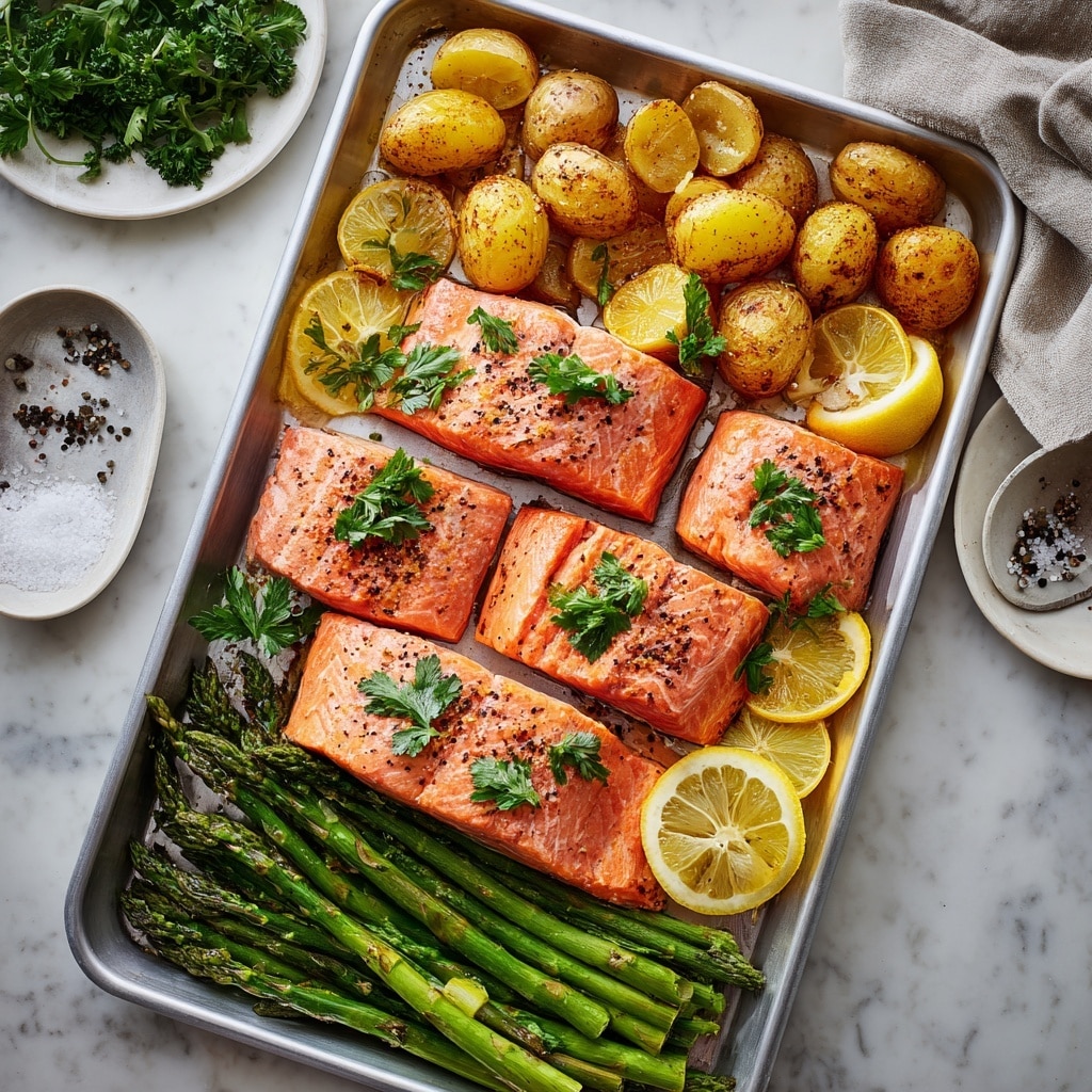 Garlic Butter Salmon Asparagus Recipe - Recipe Image