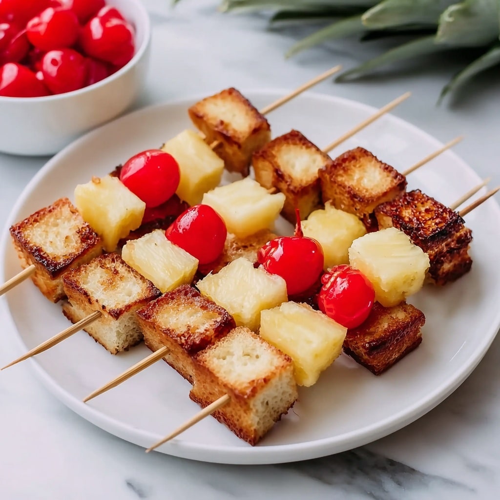 Pineapple Upside Down Cake Kabobs Recipe - Recipe Image