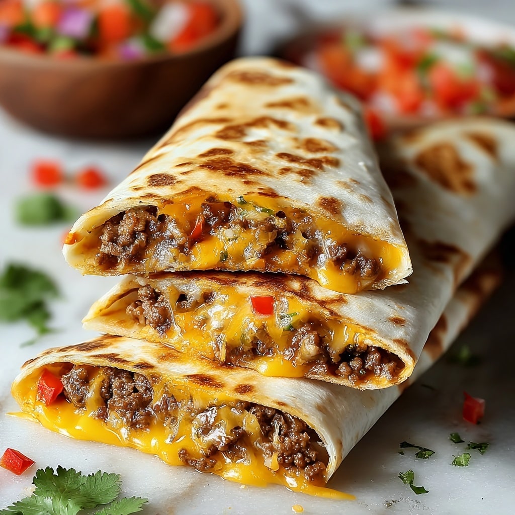 Nacho Cheese Beef Wrap Recipe - Recipe Image