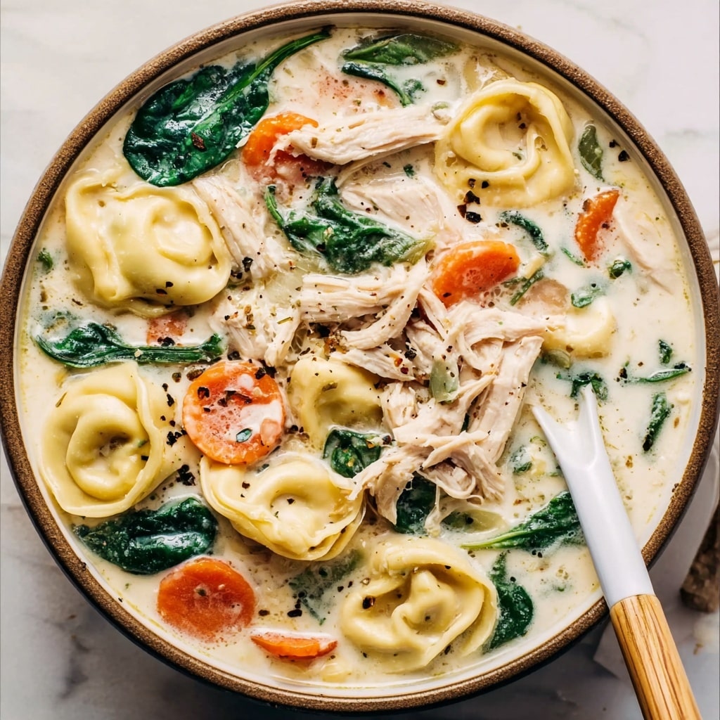 Creamy Chicken Tortellini Soup Recipe - Recipe Image