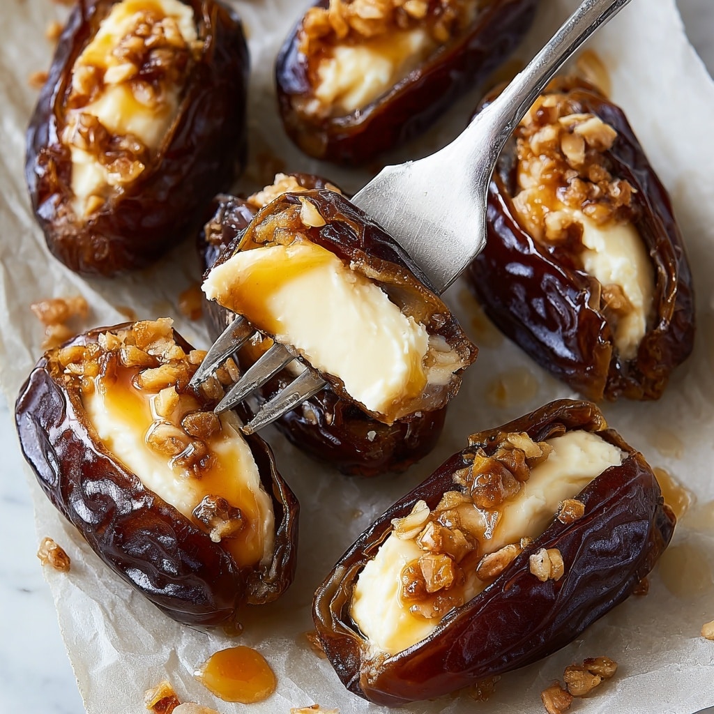 Mascarpone Stuffed Dates with Maple Drizzle Recipe - Recipe Image