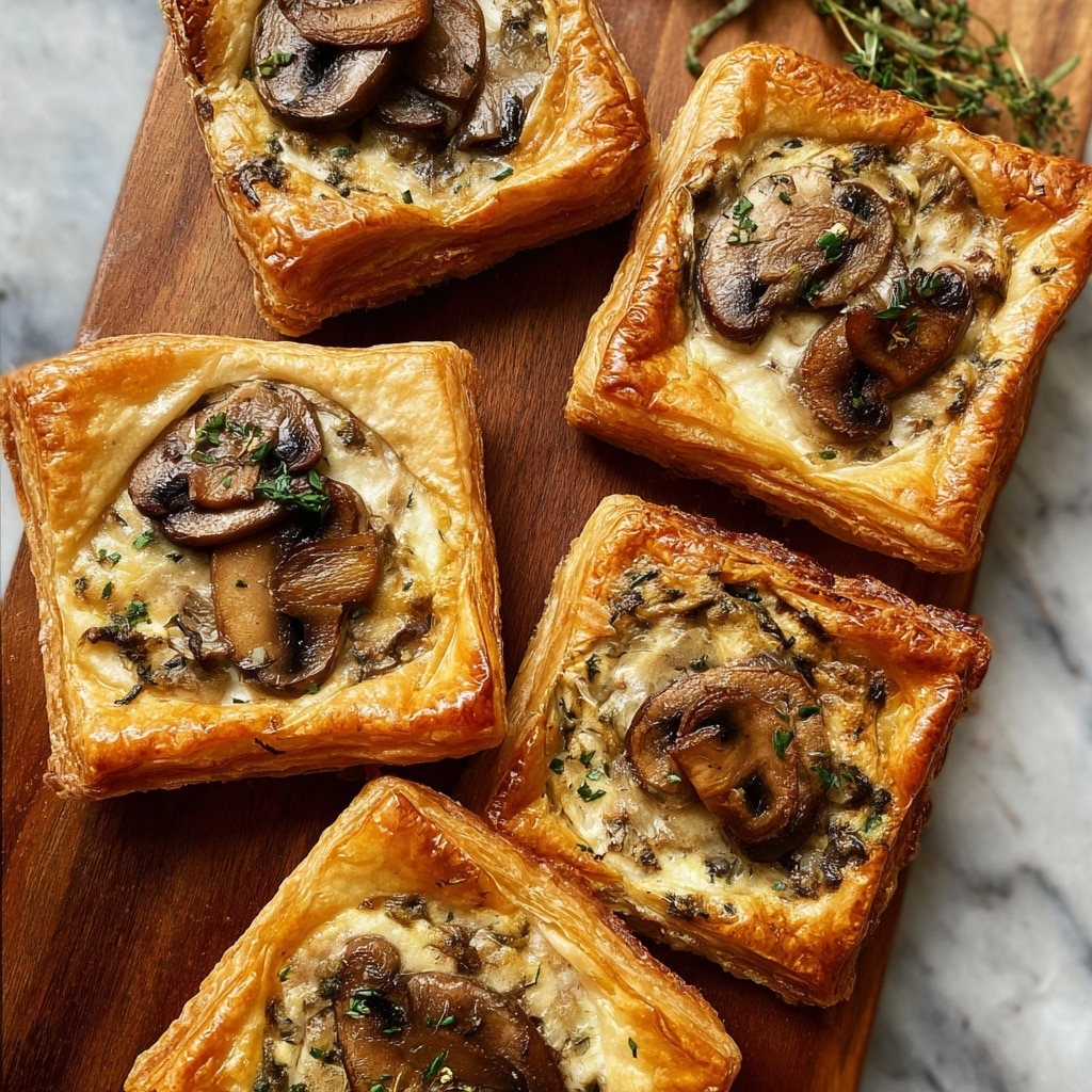 Mushroom, Shallot, and Herbed Goat Cheese Tarts Recipe - Recipe Image