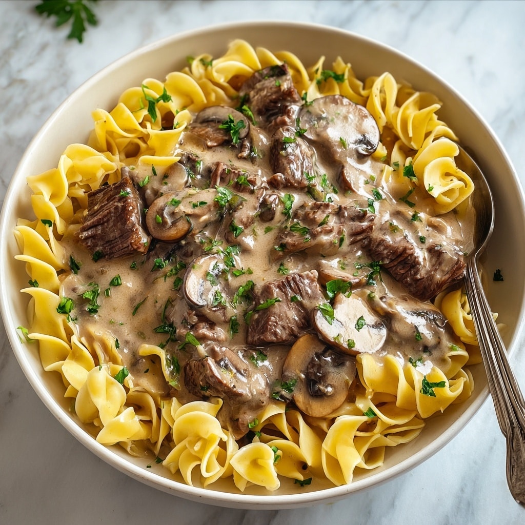 Beef Stroganoff with Egg Noodles Recipe - Recipe Image