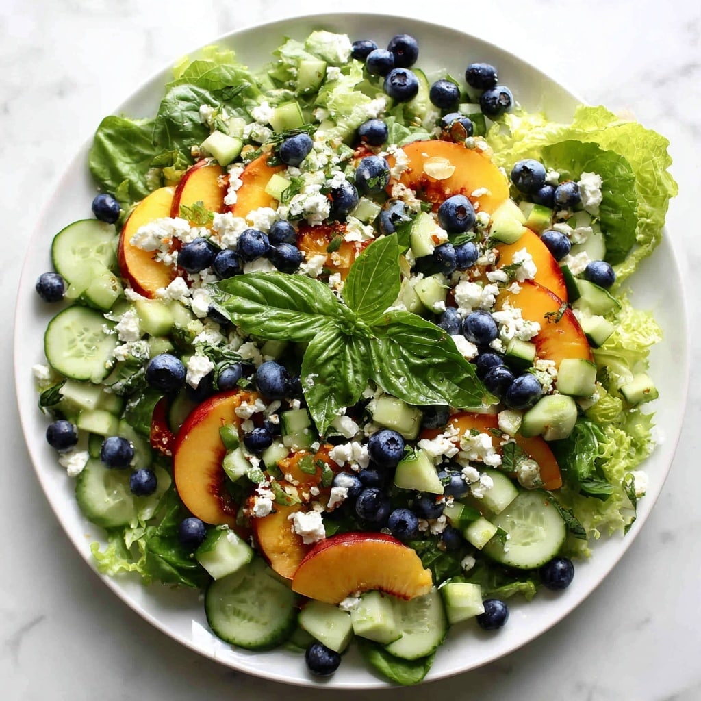 Fresh Peach and Blueberry Summer Salad Recipe - Recipe Image